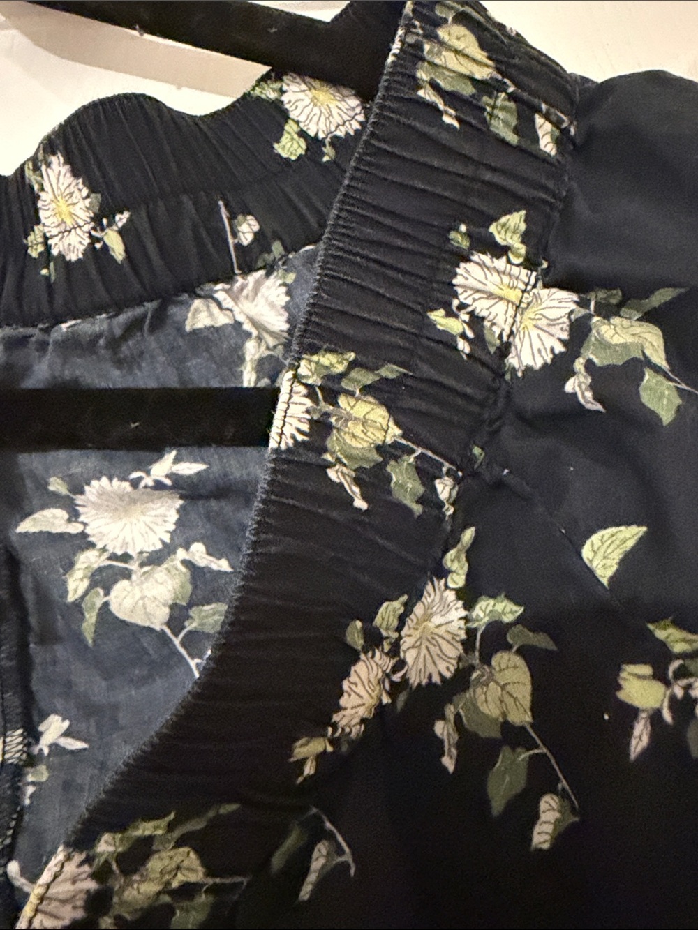 Anthropologie Navy Floral Lace-Trim Pajama Shorts and Too - Picture 13 of 14